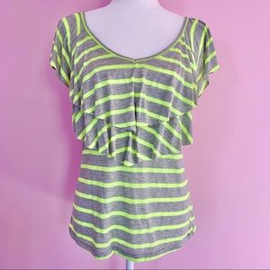 AGB Ruffle Front Tee